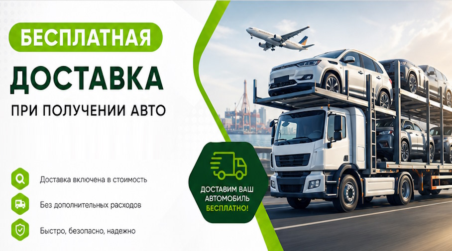 Акция! Бесплатная доставка по Ишиме при получении авто
